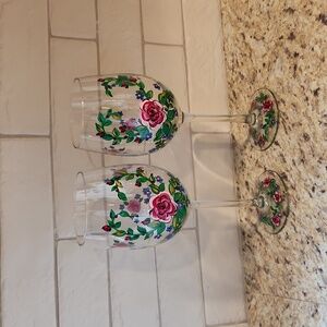 Handpainted Wine Glasses